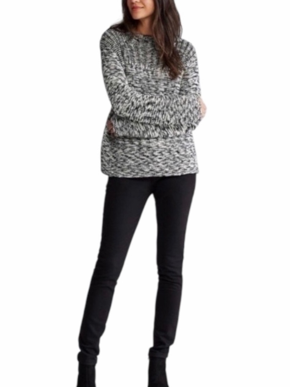 Eileen Fisher Black Organic Cotton Skinny Jeans Size 6